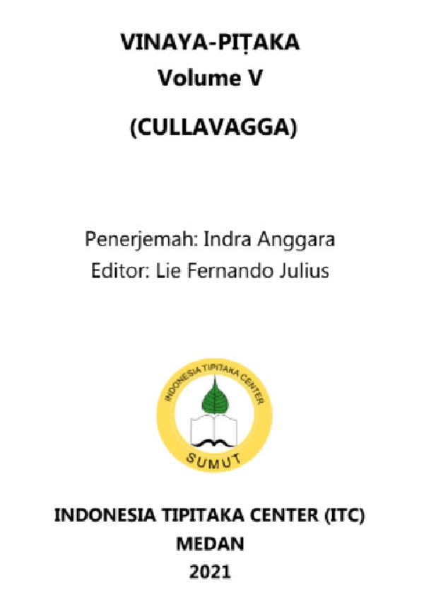 Kitab Vinaya-Piṭaka Volume V (Cullavagga)